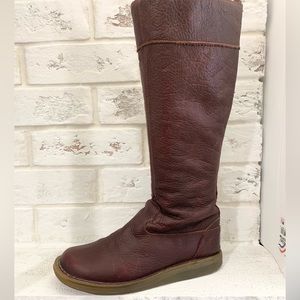 Doc Martens maroon below the knee boots